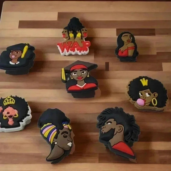 Black Girl Magic Croc Charms - Picture 1 of 2